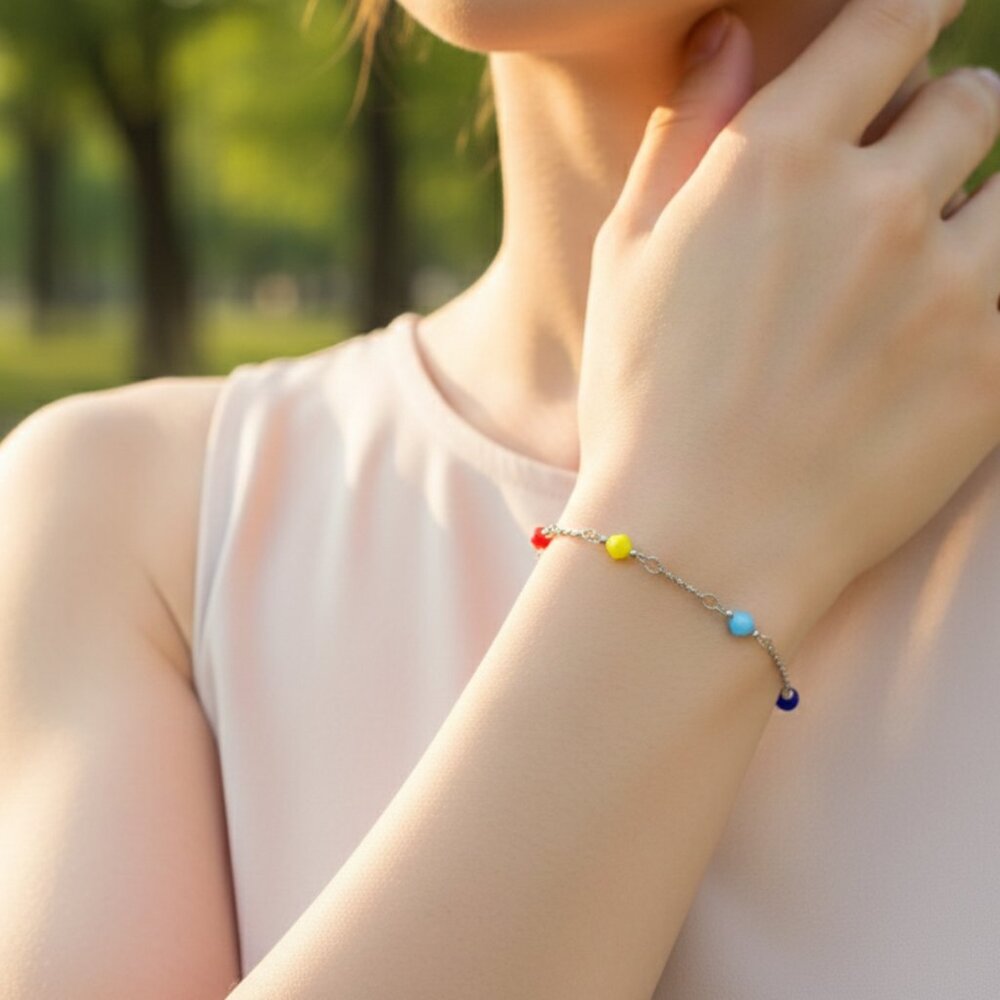 "Trendy Handmade Bracelet – A Stylish Gift for Women & Girls, MAR091620 - Picture 2 of 3